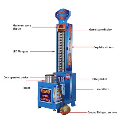Münzbetriebene Hercules King Hammerschlagmaschine